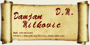 Damjan Milković vizit kartica